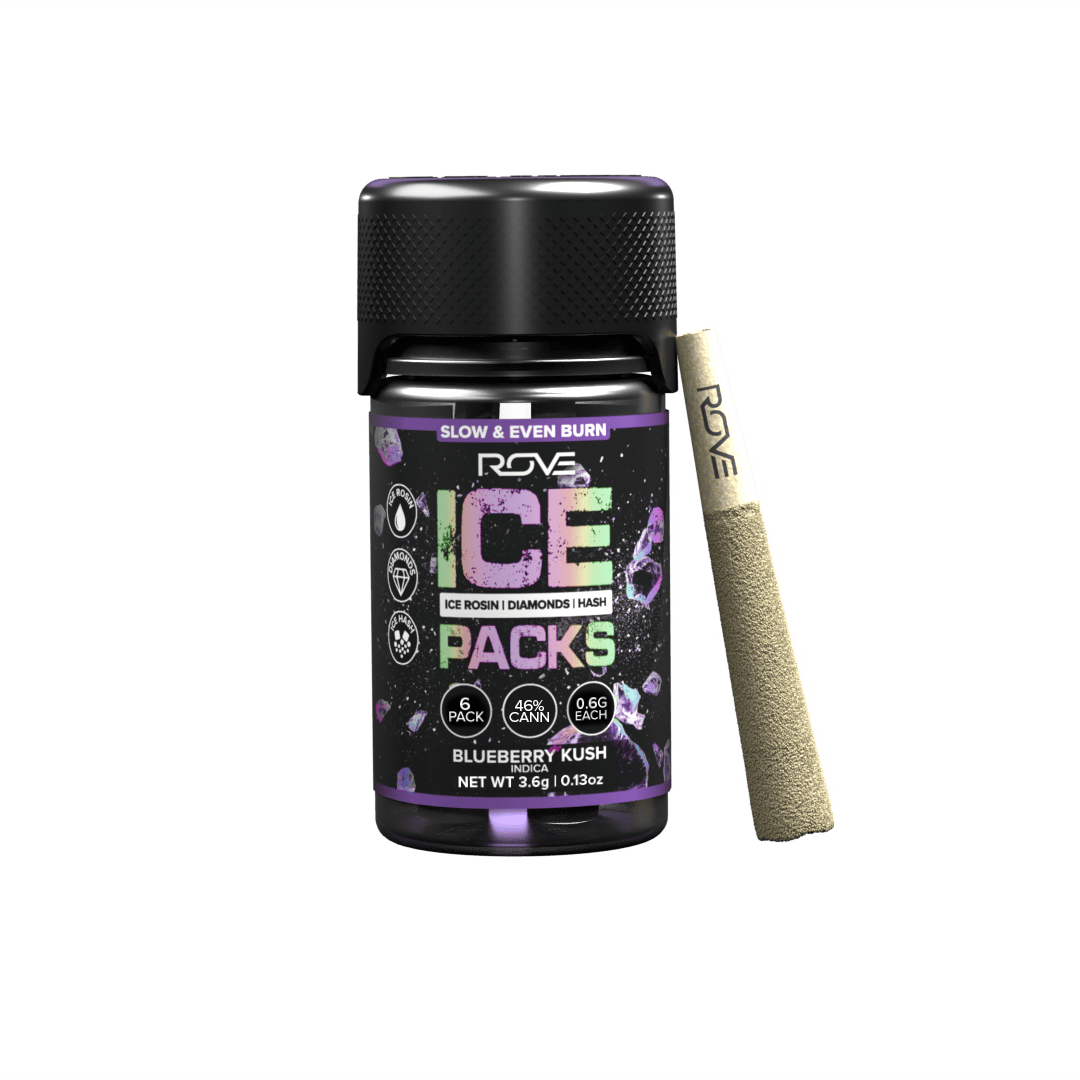 Blueberry Kush | Infused Ice Packs (Rosin, Hash, and Diamonds) | 6x 0.6g