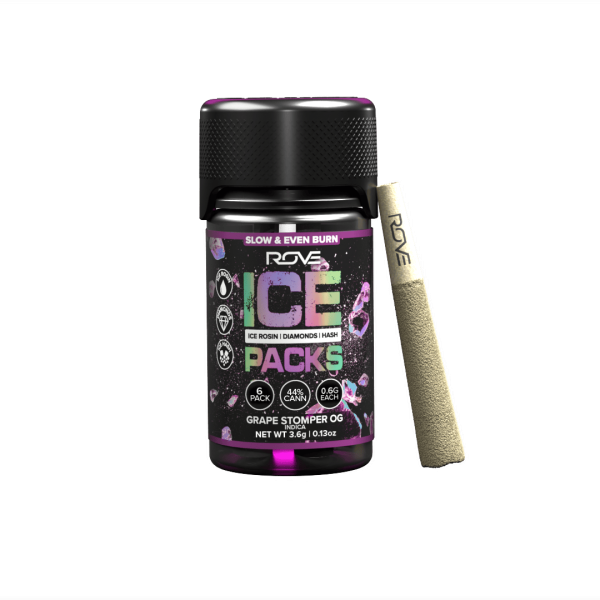 Grape Stomper OG | Infused Ice Packs (Rosin, Hash, and Diamonds) | 6x 0.6g