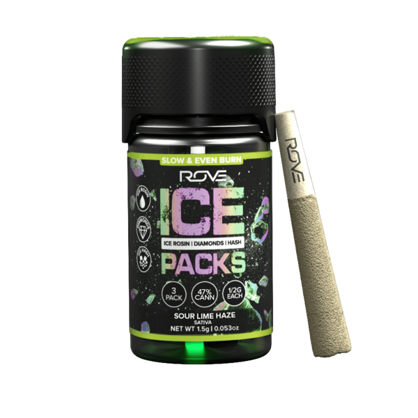Sour Lime Haze | Infused Ice Packs (Rosin, Hash, and Diamonds) | 3x 0.5g