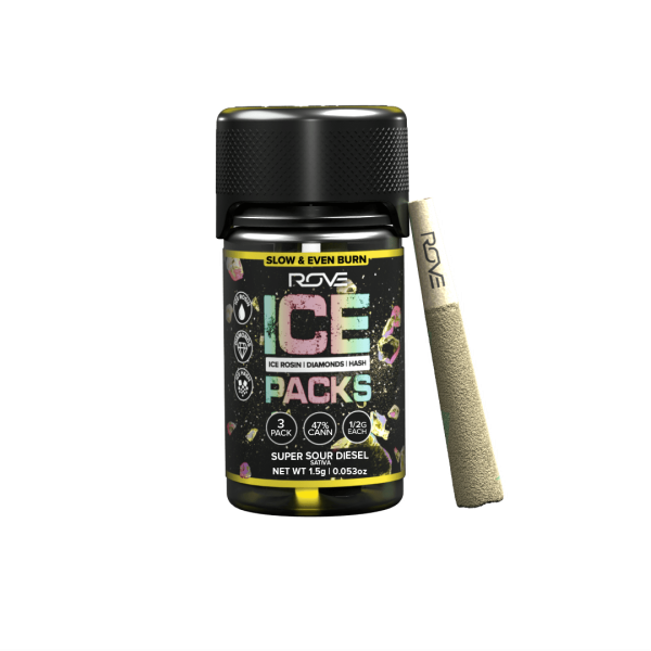Super Sour Diesel | Infused Ice Packs (Rosin, Hash, and Diamonds) | 3x 0.5g